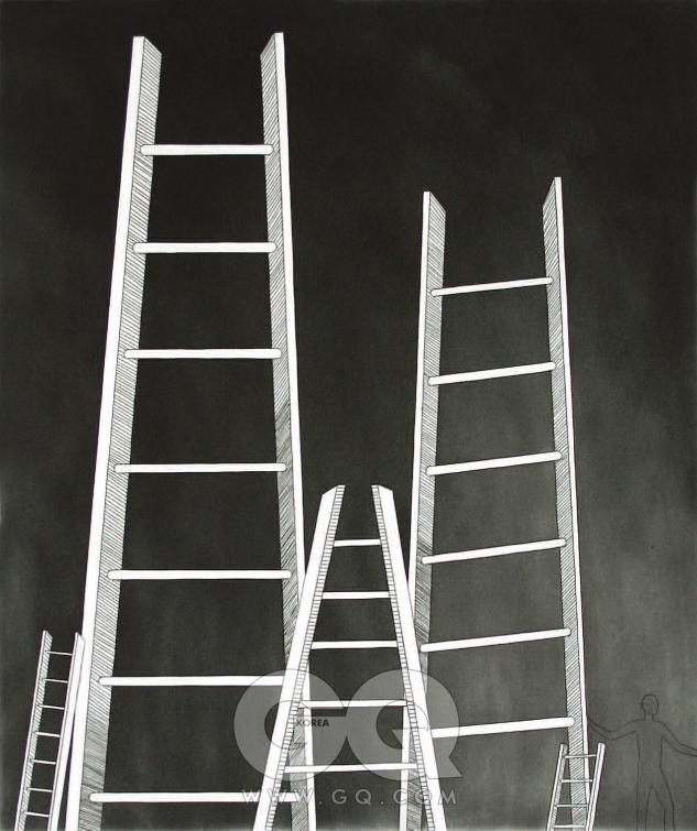 루이스 부르주아 'The Ladders' 2006, 종이에 애쿼틴트 인그레이빙, 50.8 x 39.3cm Courtesy Harlan & Weaver, New York / Photograph by Johee Kim