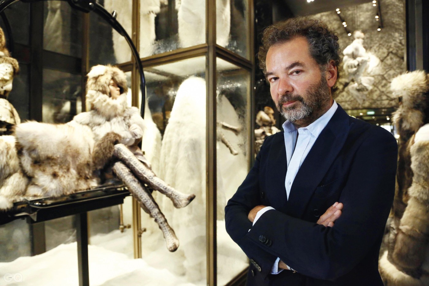 REMO RUFFINI, CHAIRMAN AND CREATIVE DIRECTOR OF MONCLER AS HE POSES AT MONCLER'S BOUTIQUE RUE DU FAUBOURG SAINT HONORE IN PARIS, FRANCE-30/08/2013., JDD_1222.40 %_ 00664009  _%
