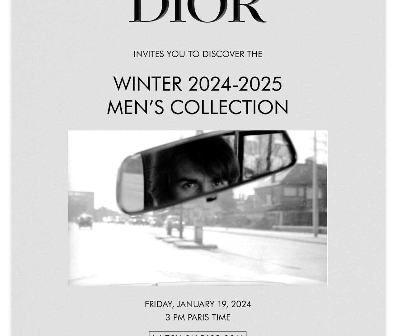 디올, 2024 겨울 남성 컬렉션 라이브 스트리밍